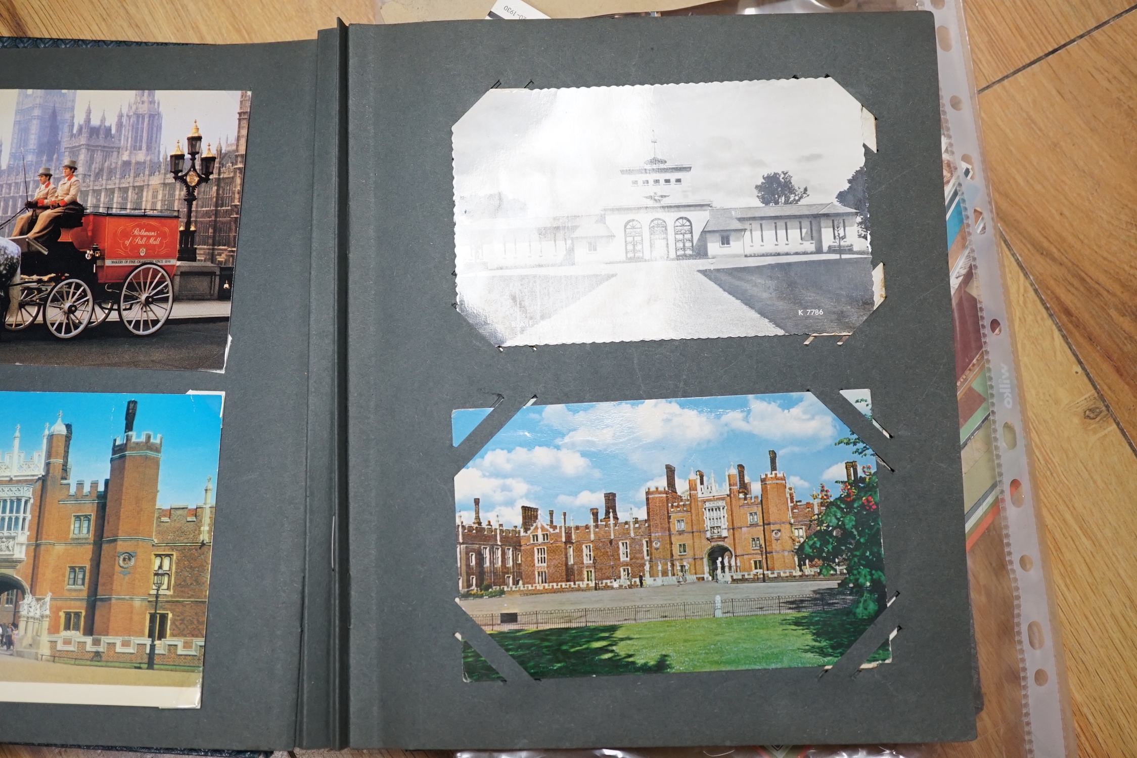 A quantity of various postcards including views of London